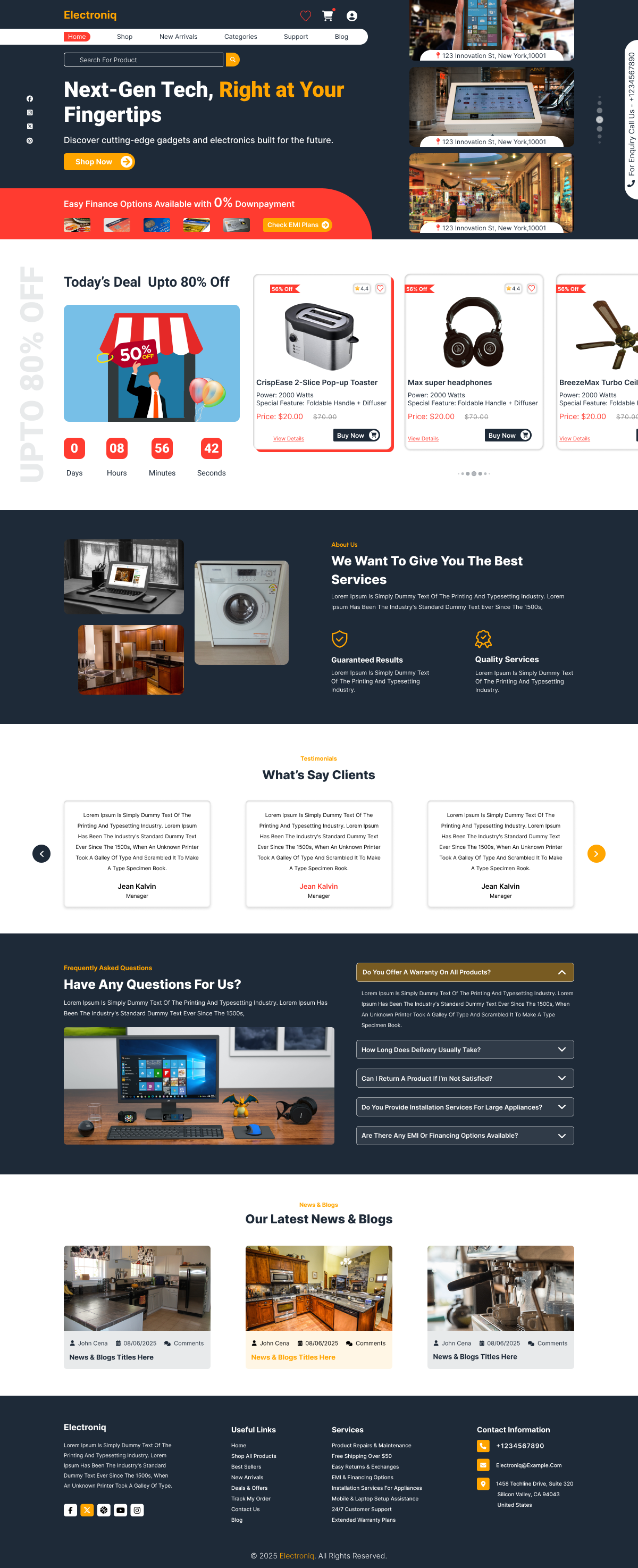 Free Electronic Shop WordPress Theme