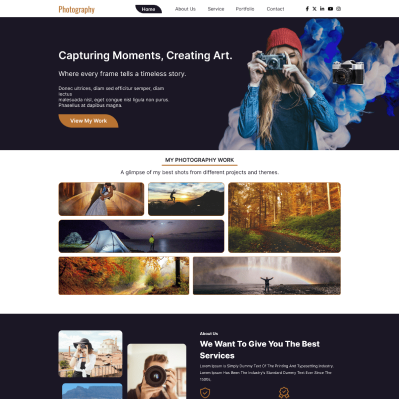 Free Nature Photography WordPress Theme
