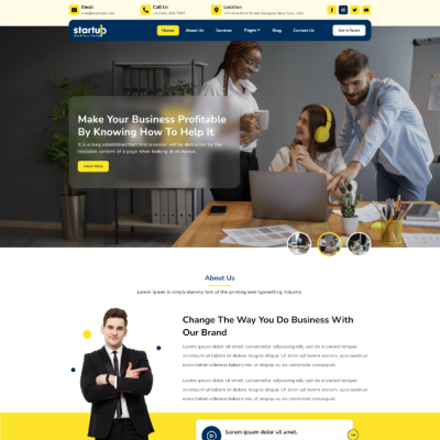 Free Business Startup WordPress Theme