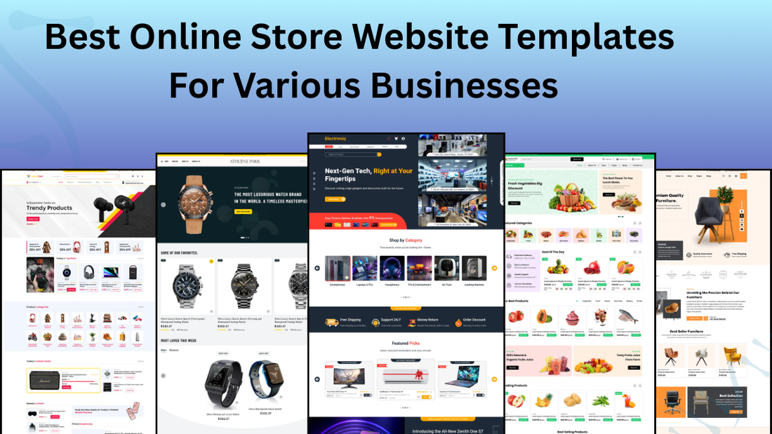 Best Online Store Website Templates For Various Businesses