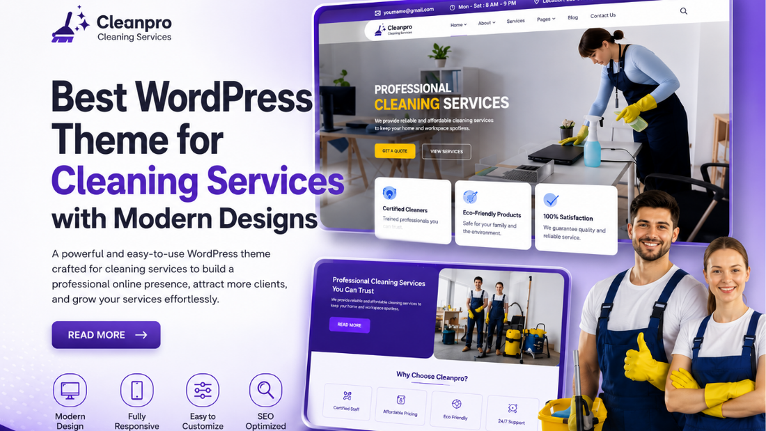 WordPress Theme for Cleaning Services 