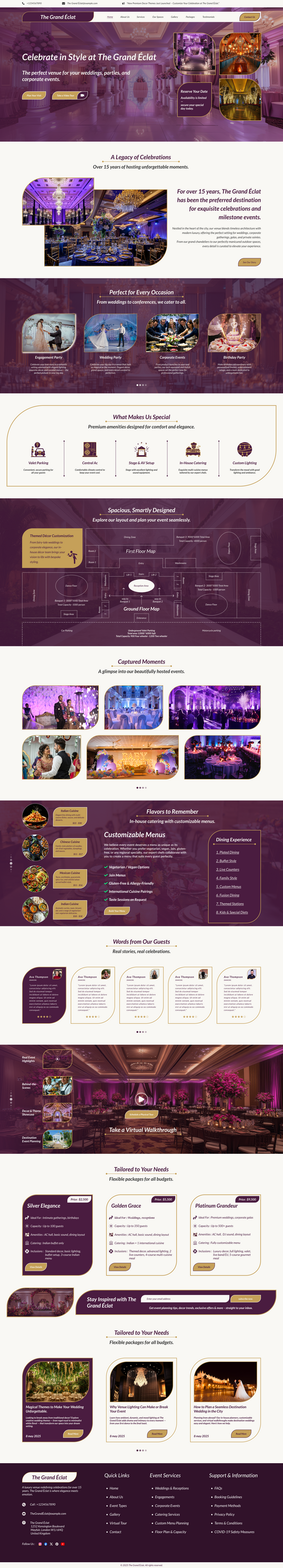 Banquet Hall WordPress Theme