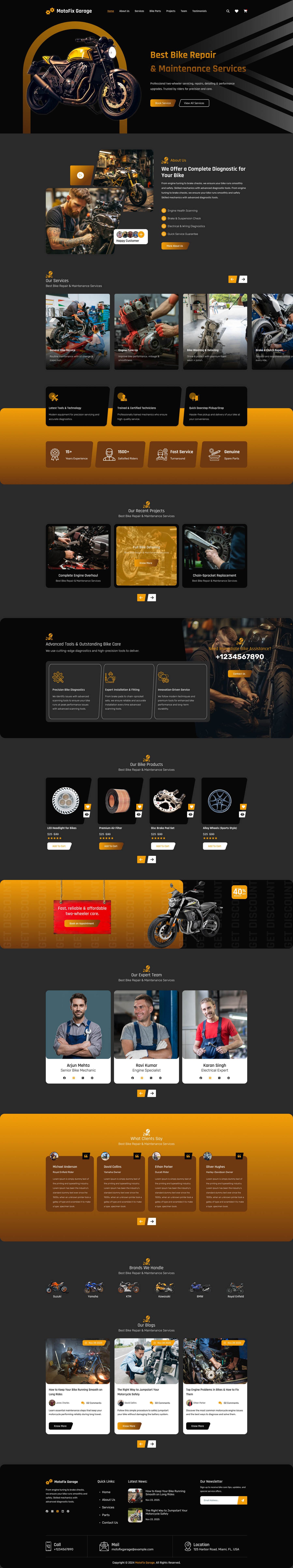 Bike Garage WordPress Theme