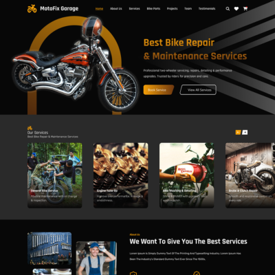 Bike Repair Garage Theme 