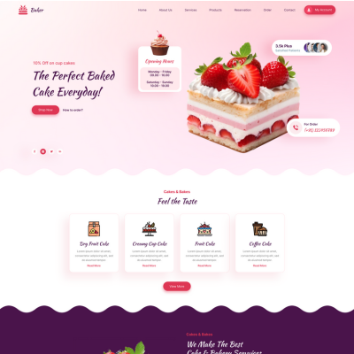 Free Cake Shop WordPress Theme – A Gutenberg Friendly Cake Shop Theme