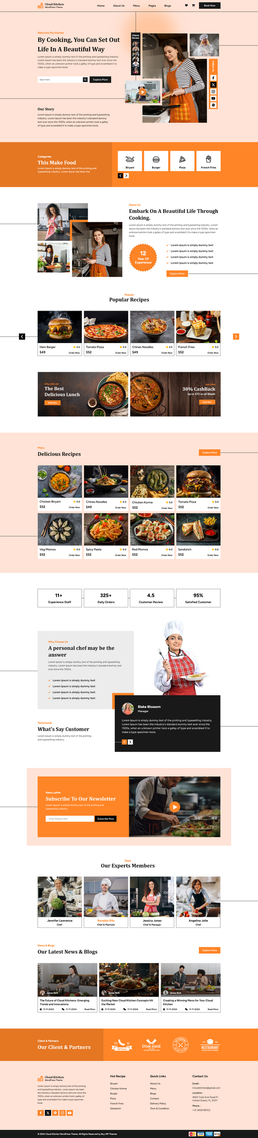 Cloud Kitchen wordpress theme