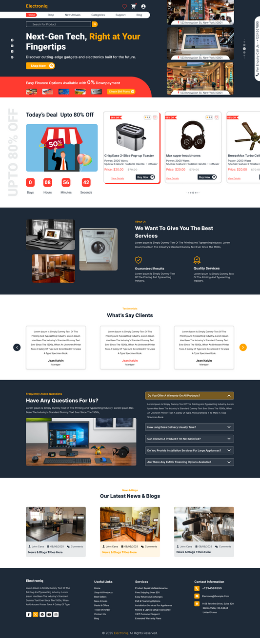 Free Electronic Shop WordPress Theme