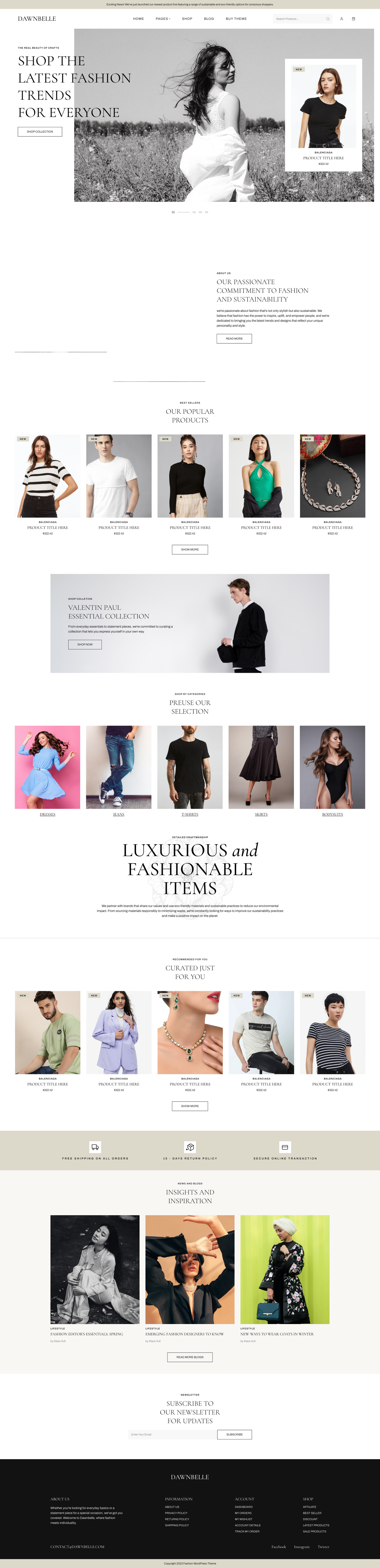 Fashion Stylist WordPress Theme