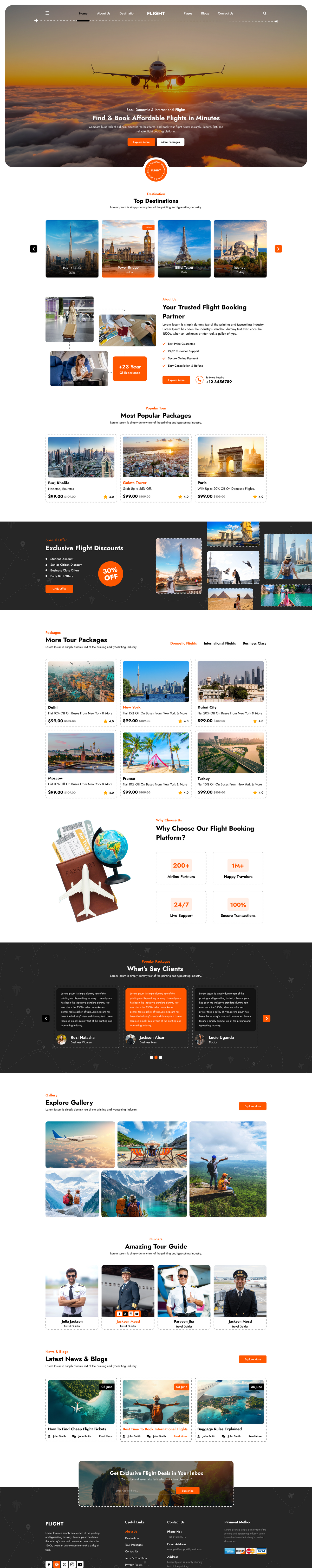 Flight Booking WordPress Theme