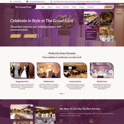 Free Banquet Hall WordPress Theme