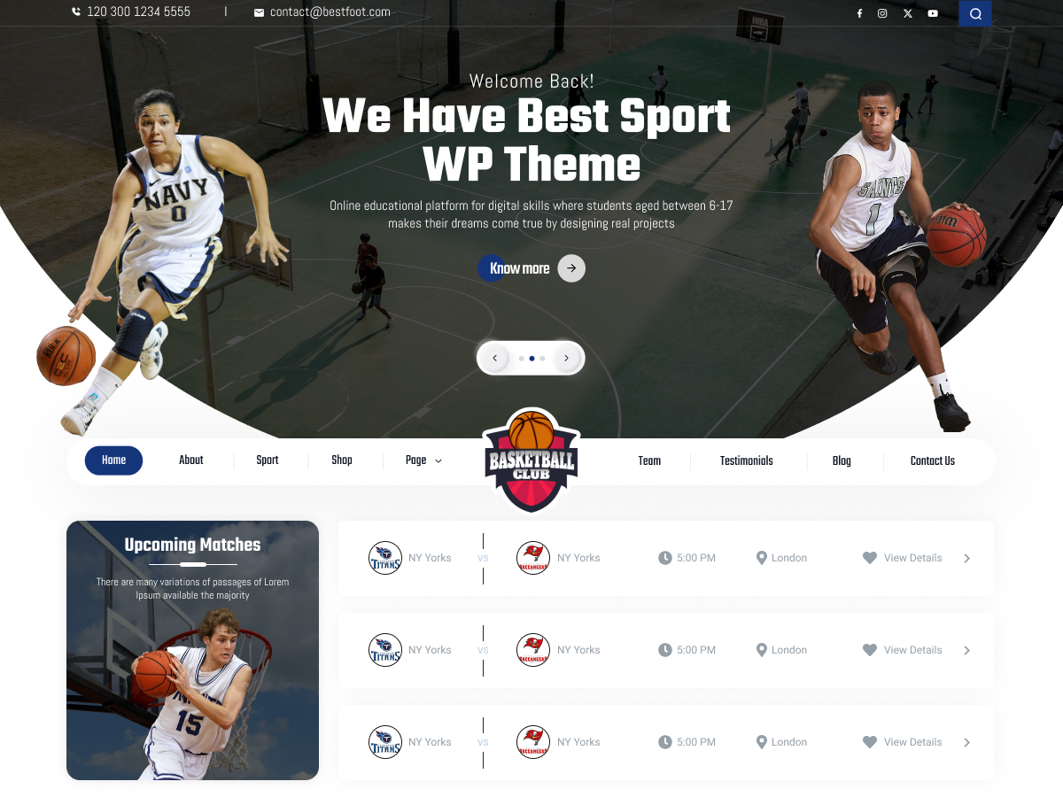 Free Basketball WordPress Themes – A Gutenberg Friendly Basketball Theme