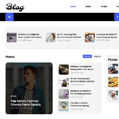 Free Blogging WordPress Theme Icon Image
