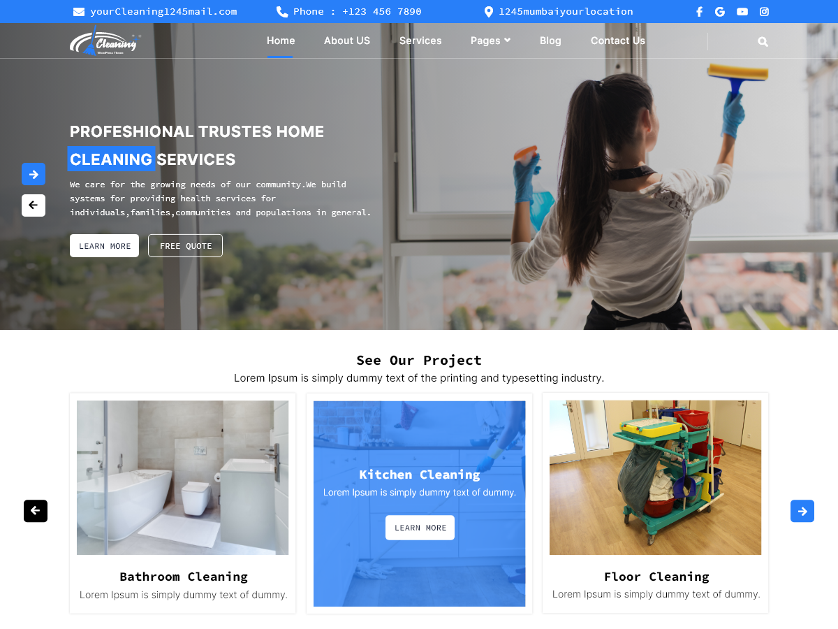 Free Cleaning WordPress Theme
