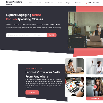 Free English Classes WordPress Theme