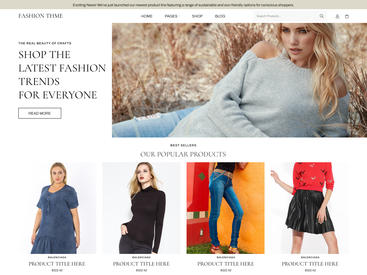 Free Fashion WordPress Theme