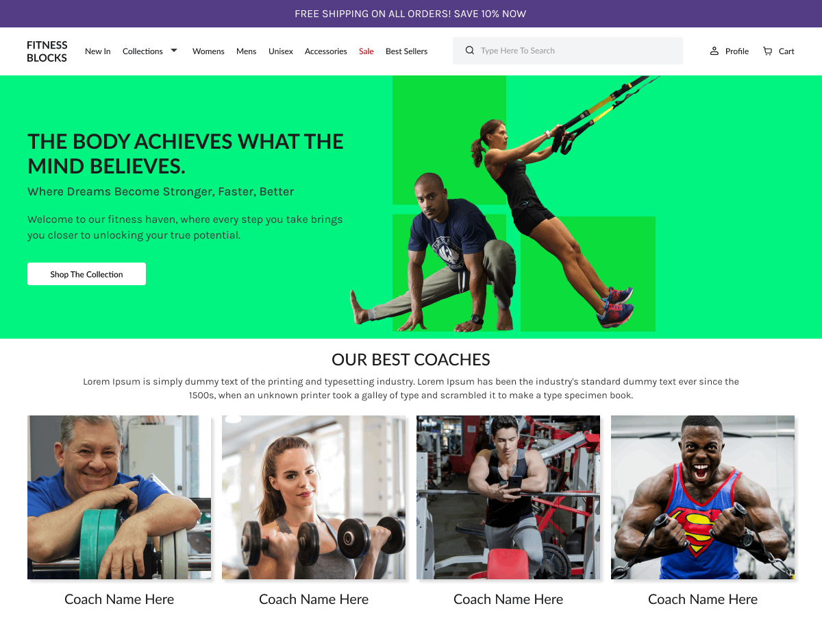 Free Fitness WordPress Theme