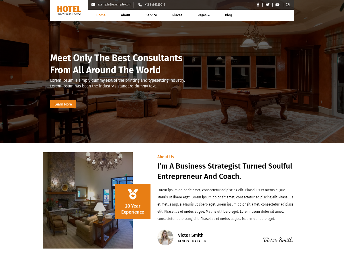 Free Hotel WordPress Themes for Hospitality & Travel Sites