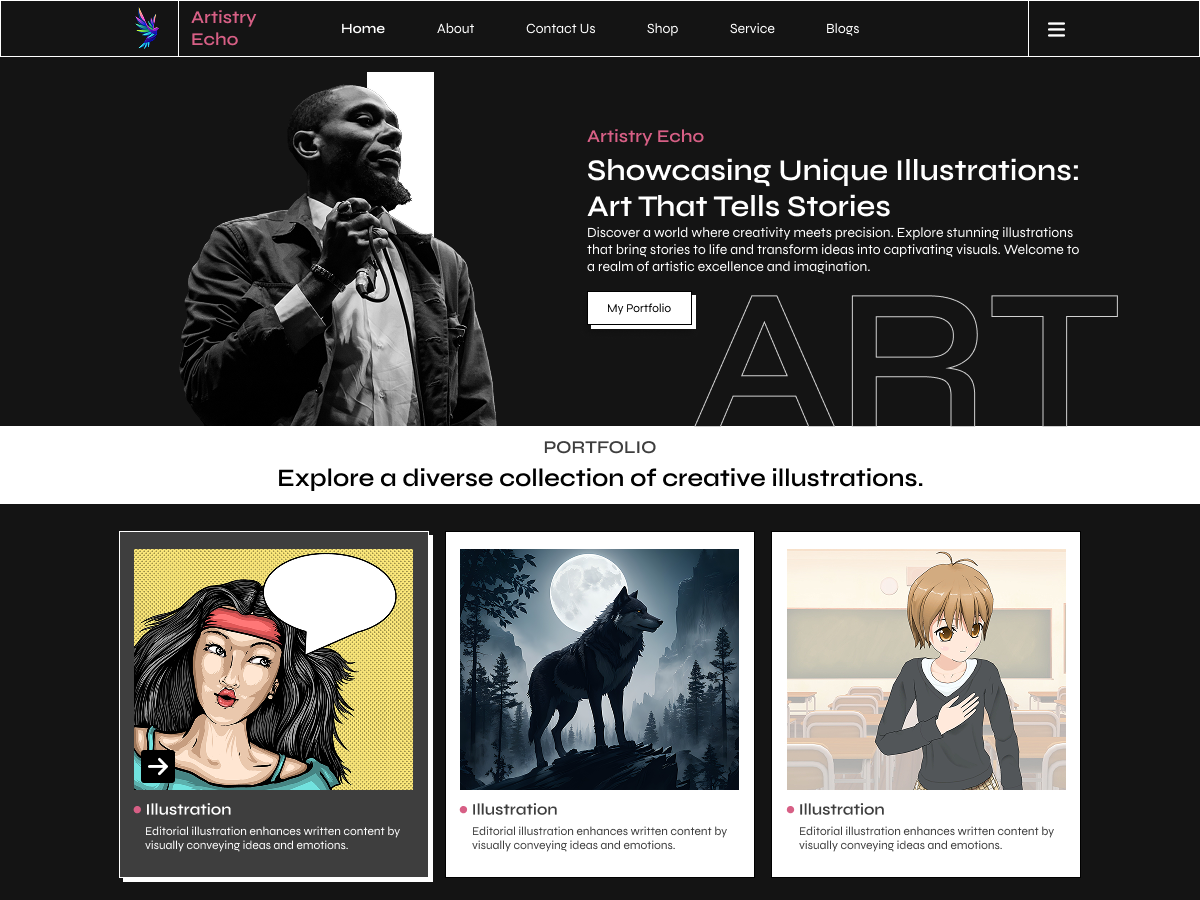 Free Illustrator WordPress theme