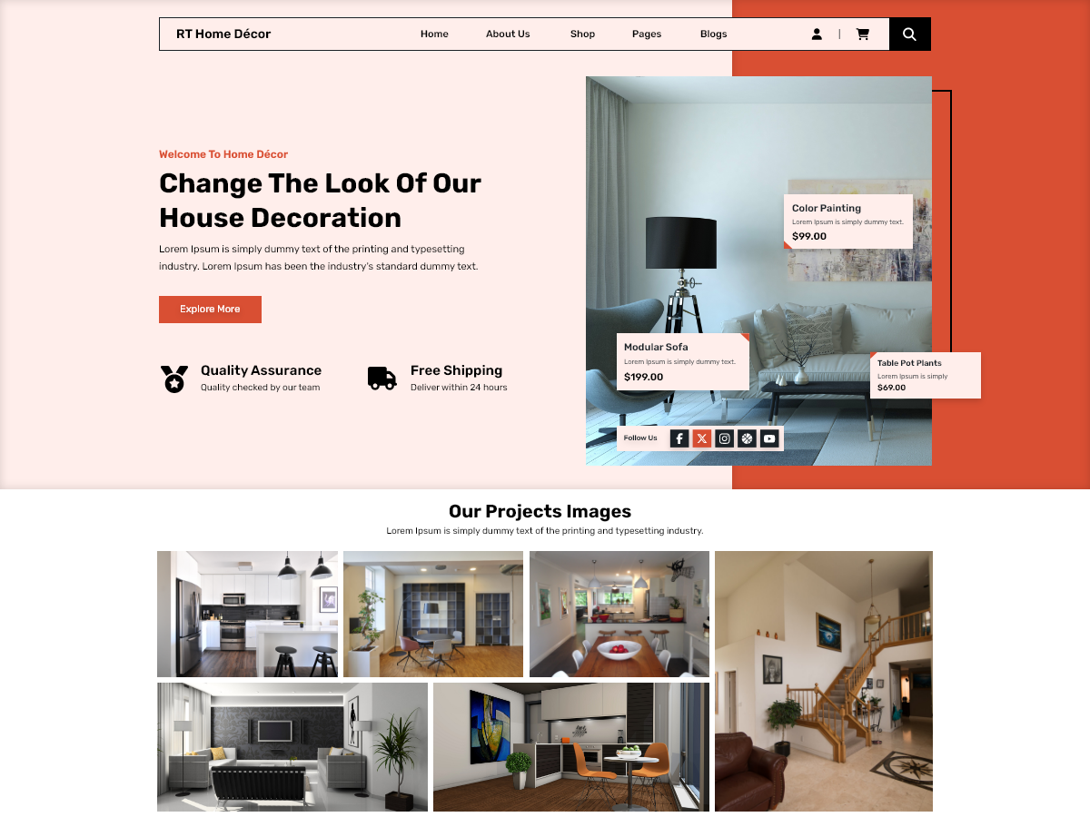 Free Interior WordPress Theme