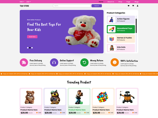 Free Kids Toys Store WordPress Theme