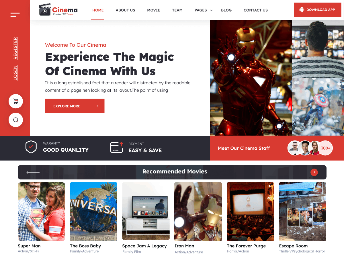Free Movie WordPress Theme