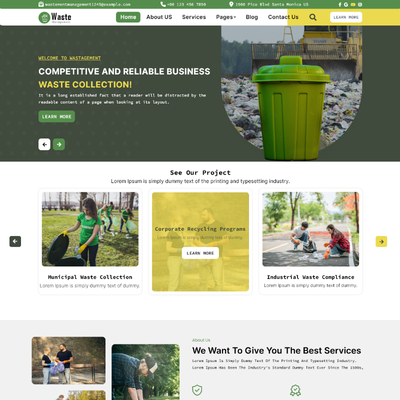 Free Waste Disposal WordPress Theme Icon Image