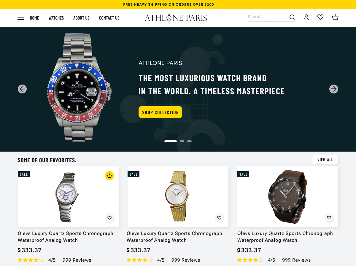 Free Watches WordPress Theme