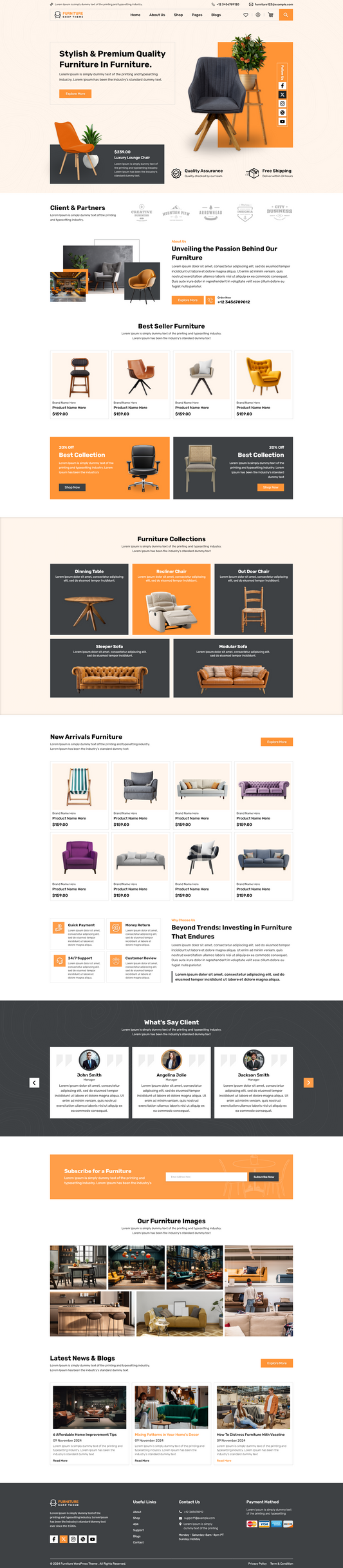 Furniture Shop wordpress theme