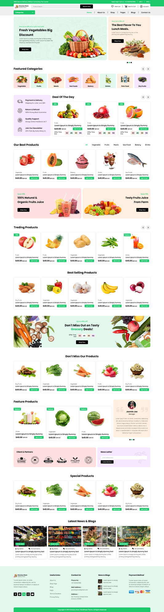 Grocery Store WordPress theme