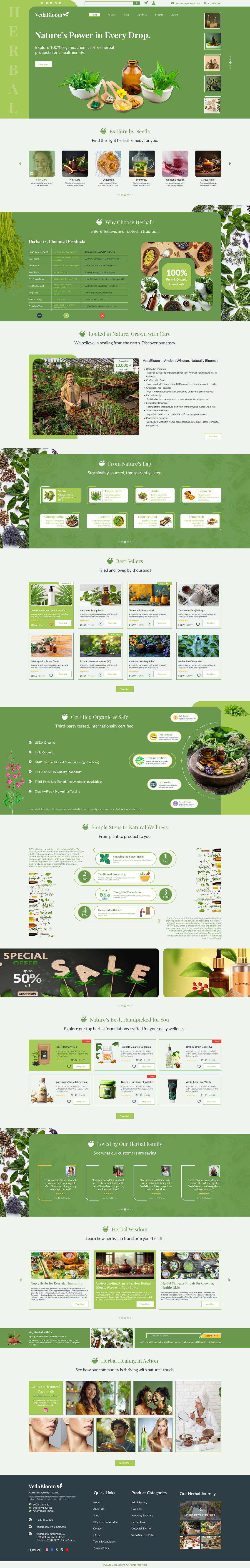 Herbal Products WordPress Theme – Organic & Natural Design