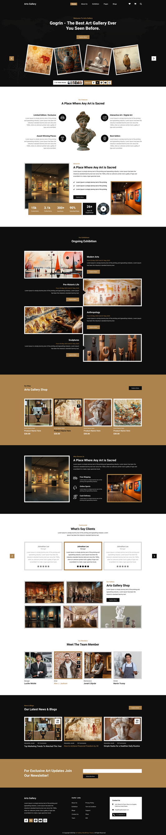 Museum WordPress theme
