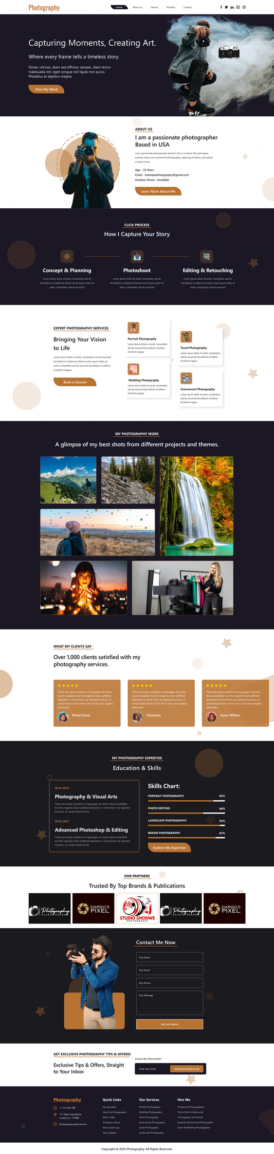 Photography WordPress theme