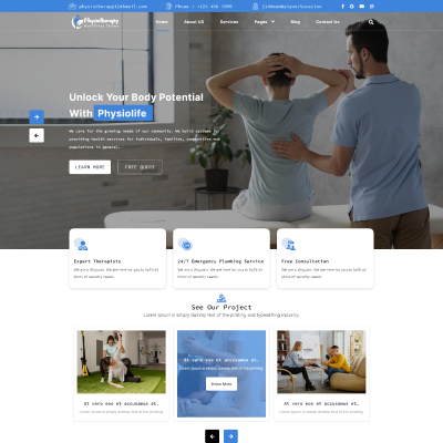 Free Physiotherapy WordPress Theme For Physio Clinics