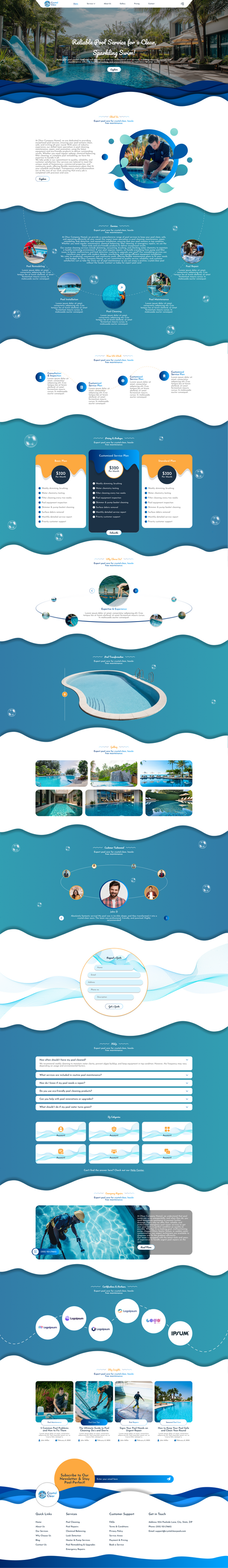 Pool Service WordPress theme