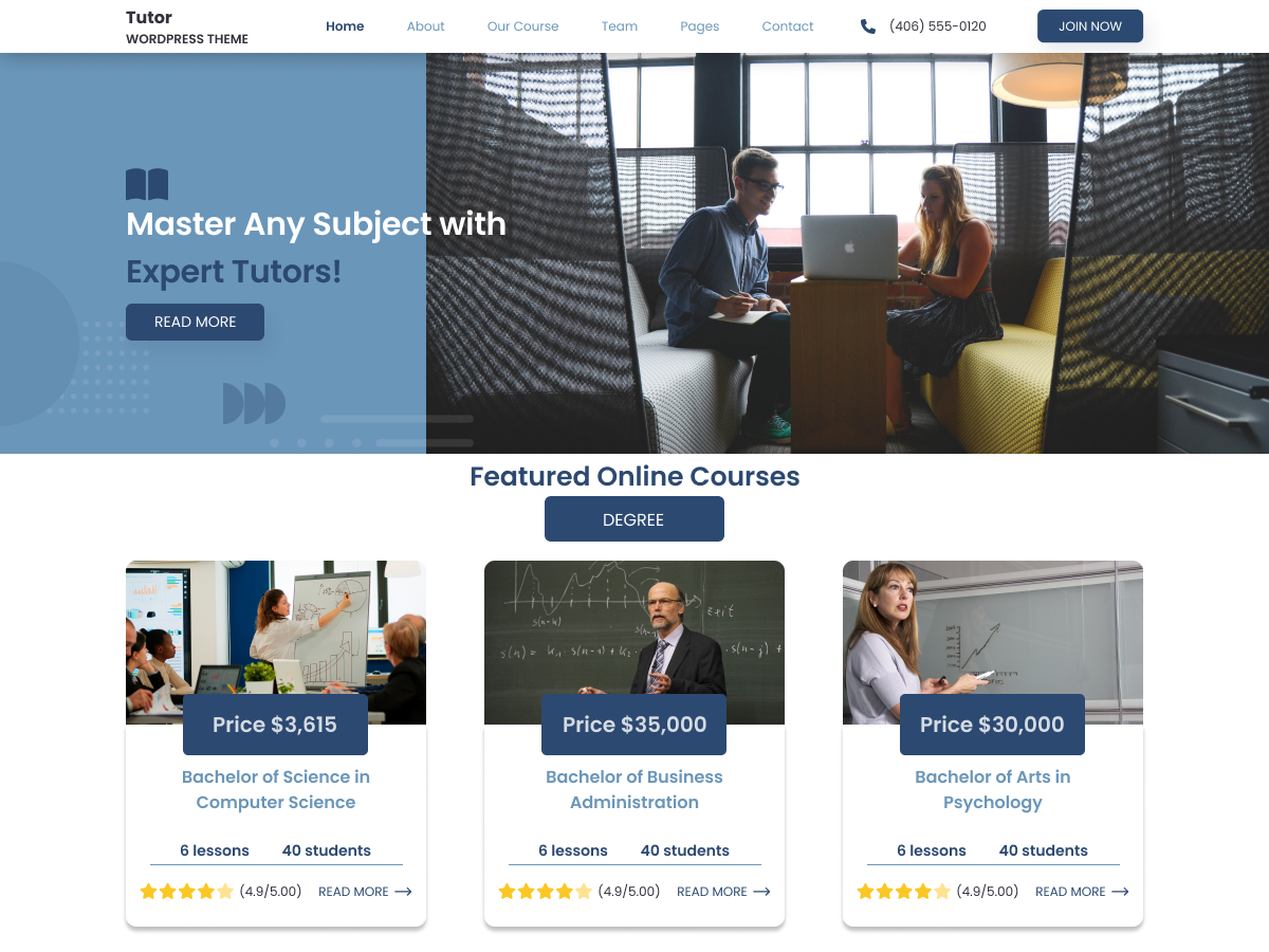 Free Elearning WordPress Theme