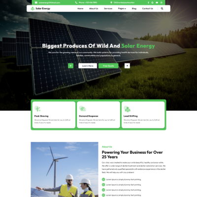 Free Renewable Energy WordPress Theme