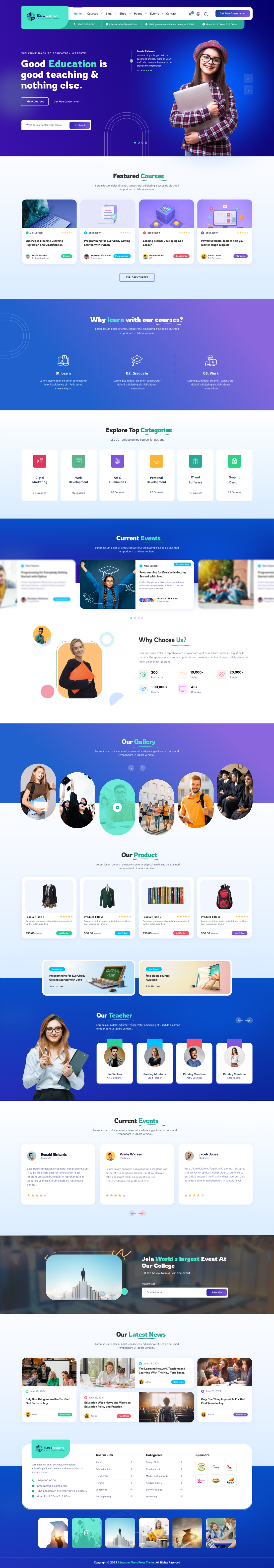 School WordPress Theme – Multipurpose Education Web Design