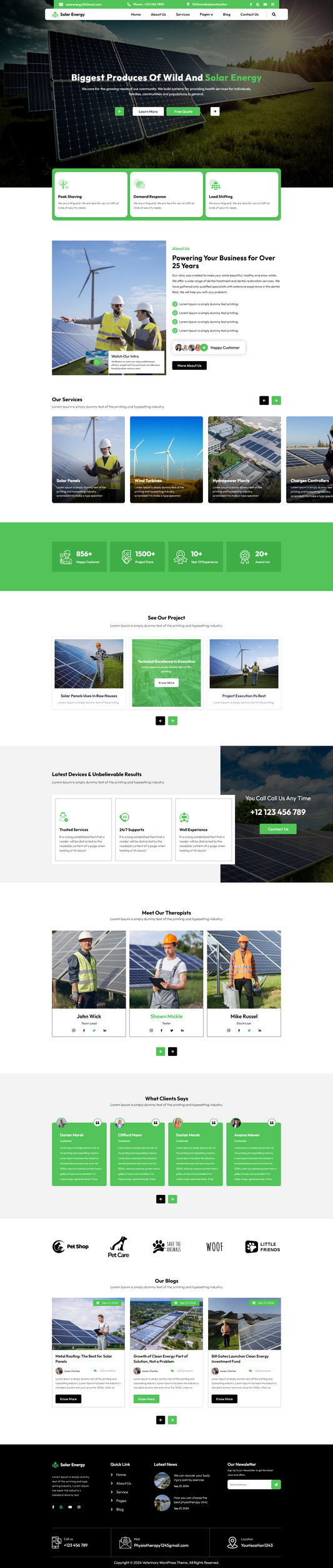 Solar energy wordpress theme