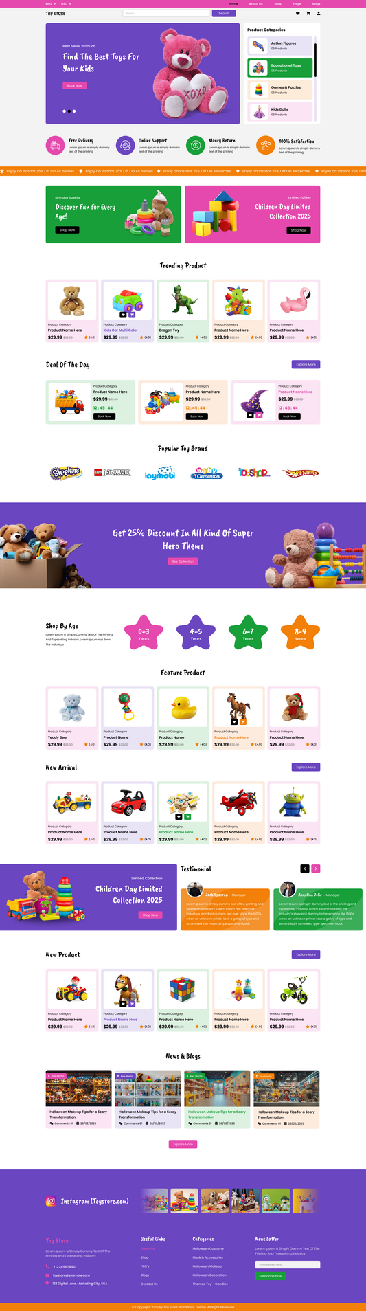 Toy Store WordPress Theme
