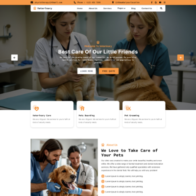 Free Pet Clinic WordPress Themes - A Gutenberg Friendly Theme