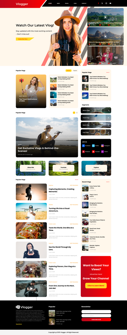 Vlogger WordPress Theme