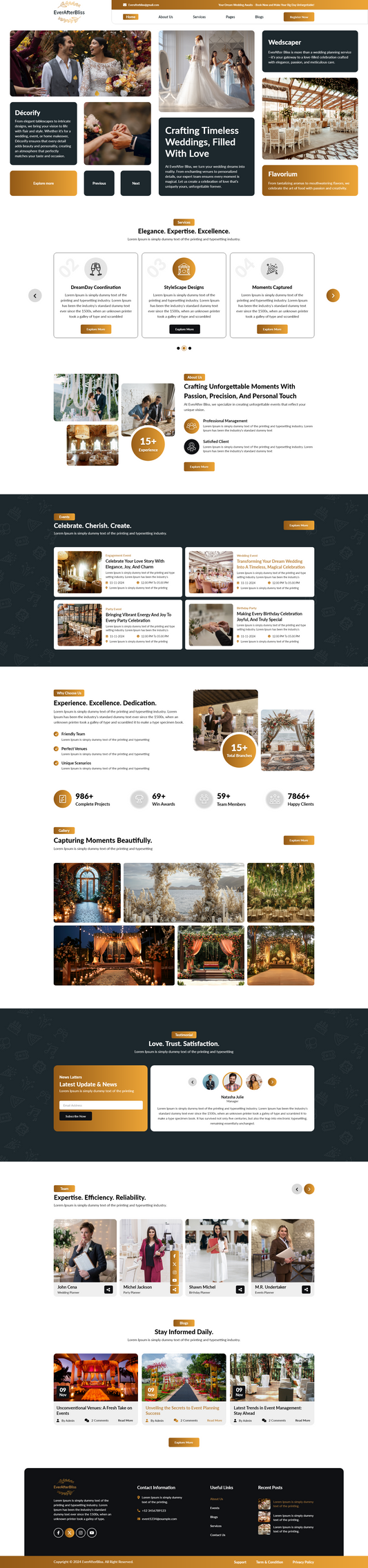 Wedding Planner WordPress theme