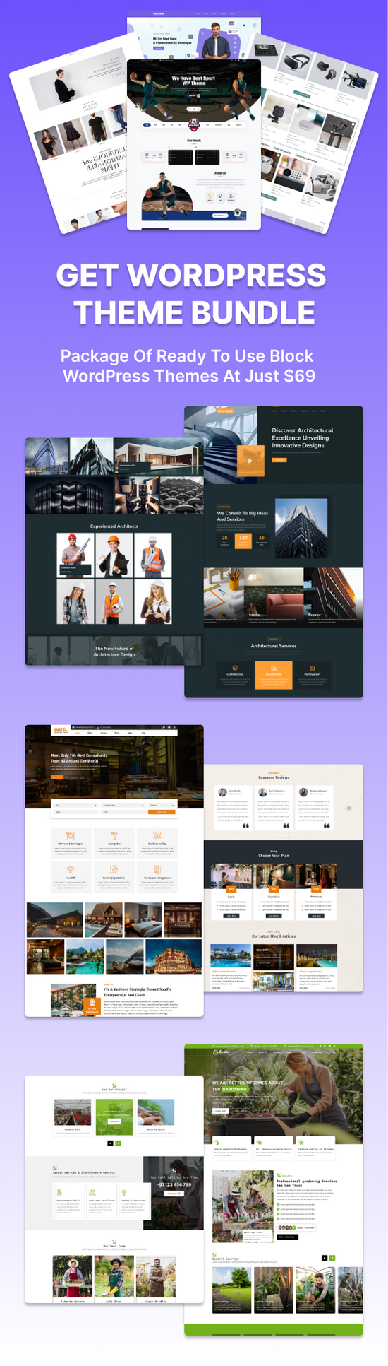 WordPress Theme Bundle - WordPress Themes With Drag & Drop Builder